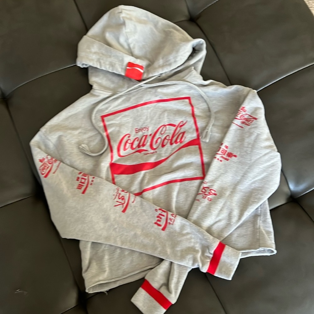 Coca Cola Girls cropped hoodie size XS